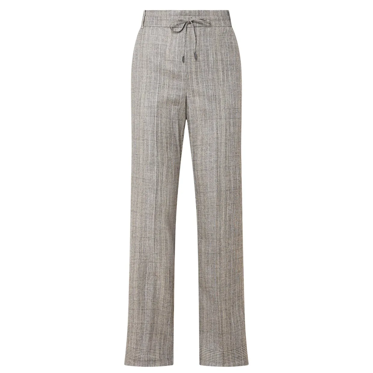 Elodia Herringbone Straight Leg Trousers