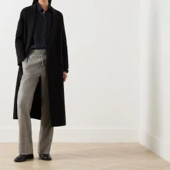 Elodia Herringbone Straight Leg Trousers