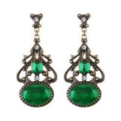 Embellished Fob Drop Earrings