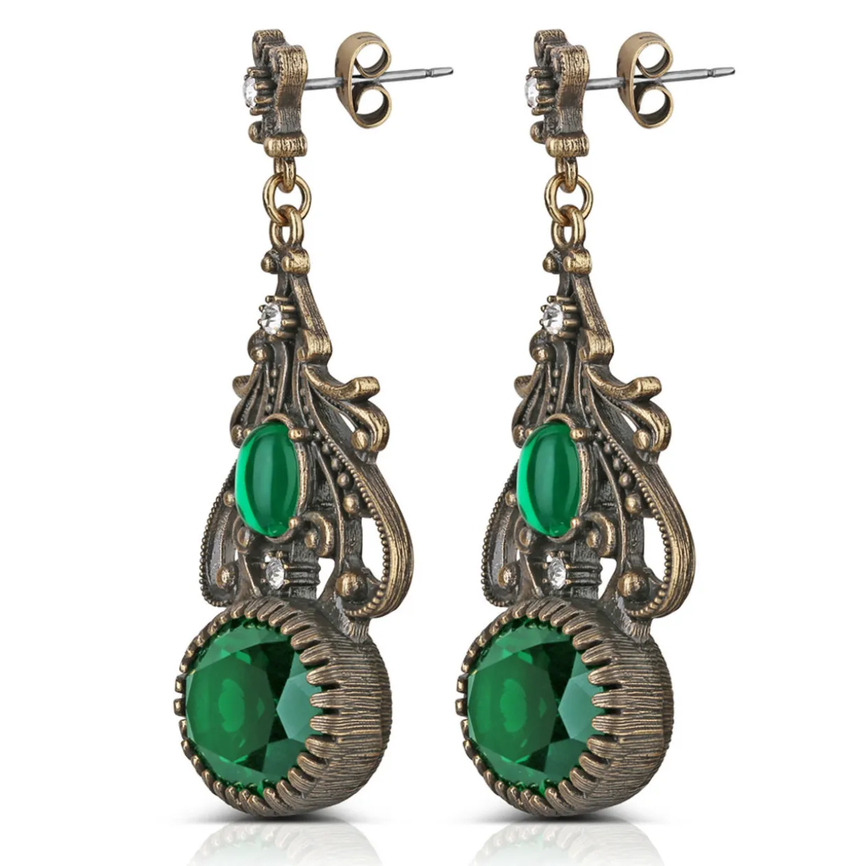 Embellished Fob Drop Earrings