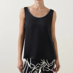 Embellished-Trim Tank Top