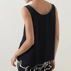 Embellished-Trim Tank Top
