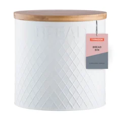 Embossed White Bread Bin