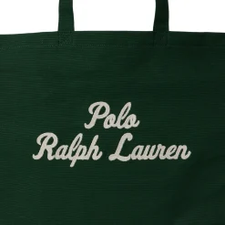 Embroidered Script Logo Canvas Tote Bag