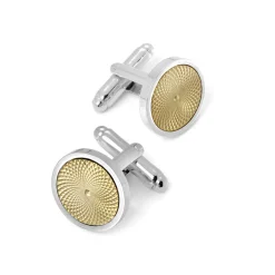Engraved Centre Round Cufflinks