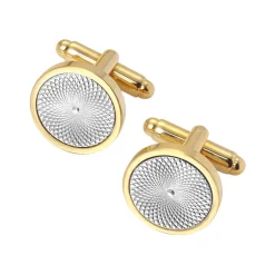 Engraved Centre Round Cufflinks
