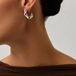 Eny Puffy Medium Hoop Earrings