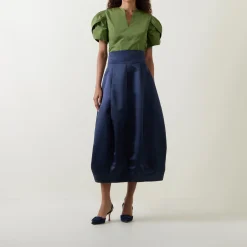 Erin High-Rise Tulip Flared Skirt
