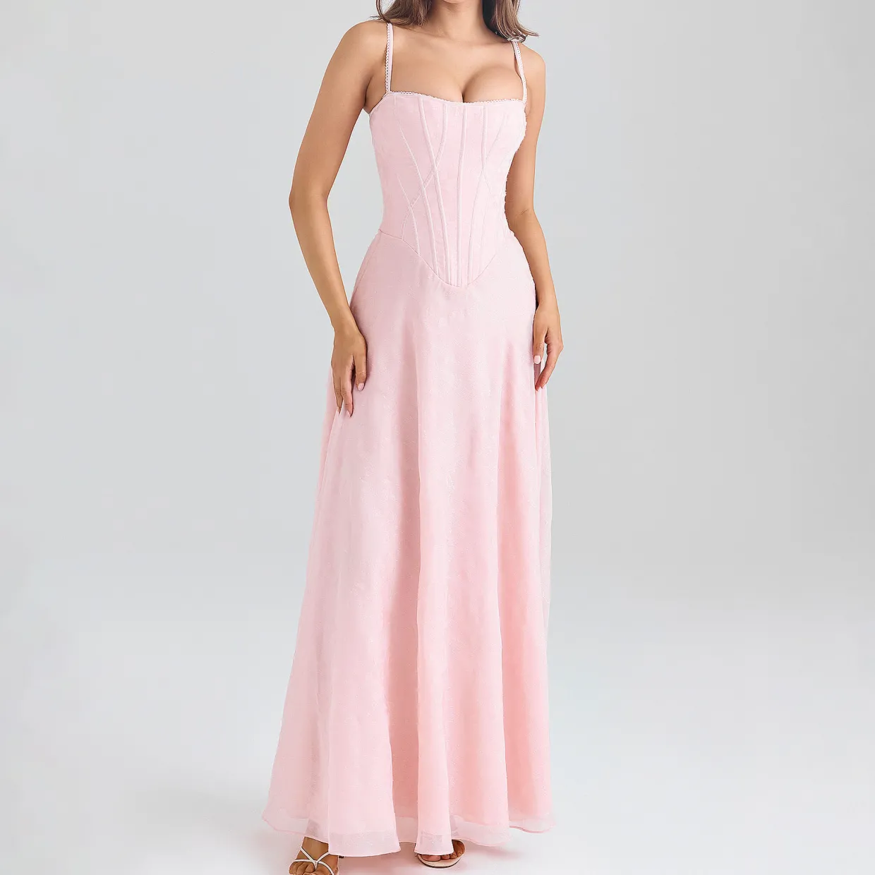 Esme Lurex Chiffon Dress