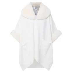 Faux Fur Trim Cape
