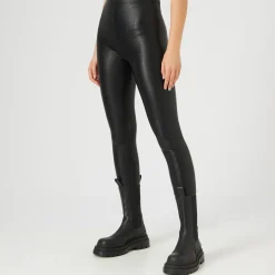 Faux Leather Croc Effect Leggings