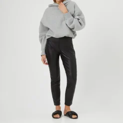 Faux Leather Five Pocket Leggings