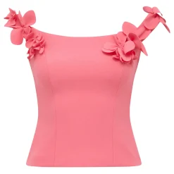 Faye Floral Applique Bardot Top