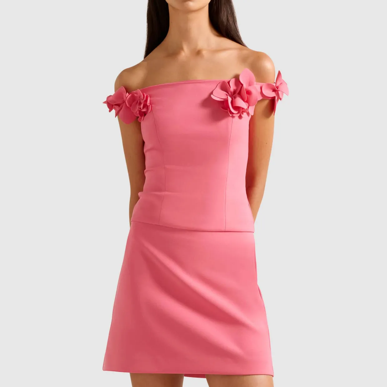 Faye Floral Applique Bardot Top