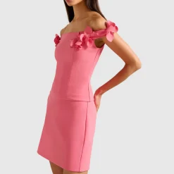 Faye Floral Applique Bardot Top