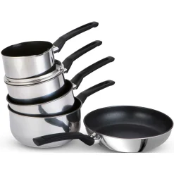 Five-Piece Stainless Steel Cookware Set