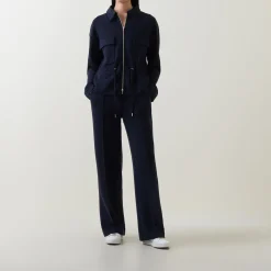 Flap Pocket Drawstring Jacket