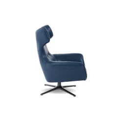 Flavio Swivel Chair Petrol Blue