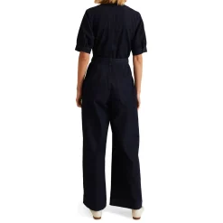 Florisa Wide-Leg Denim Jumpsuit
