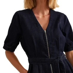 Florisa Wide-Leg Denim Jumpsuit