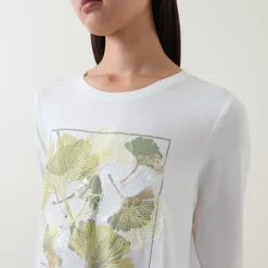 Flower Graphic Long-Sleeved T-Shirt