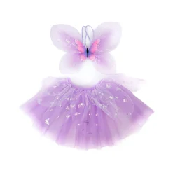 Flutter Butterfly Two-Piece Skirt & Wings Set Lilac