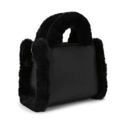 Frame Micro Faux Fur Leopard Print Tote Bag