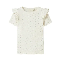 Frill-Sleeve Floral T-Shirt