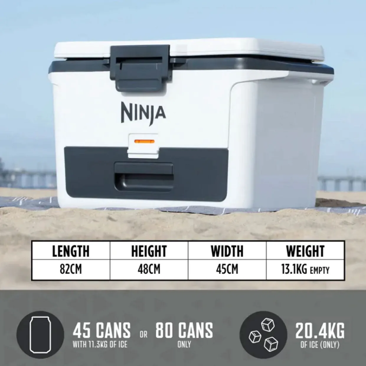 FrostVault 47L Hard Cooler, Cloud White