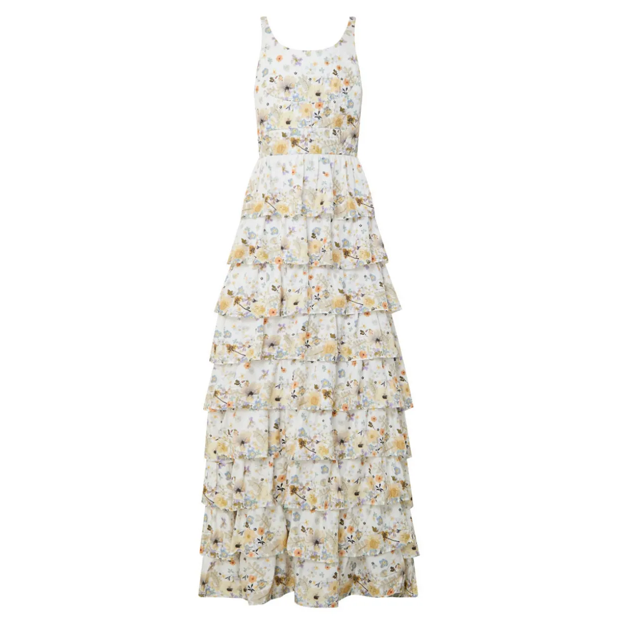 Fruma Silk Floral Tiered Dress
