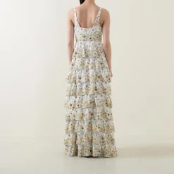 Fruma Silk Floral Tiered Dress