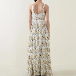 Fruma Silk Floral Tiered Dress