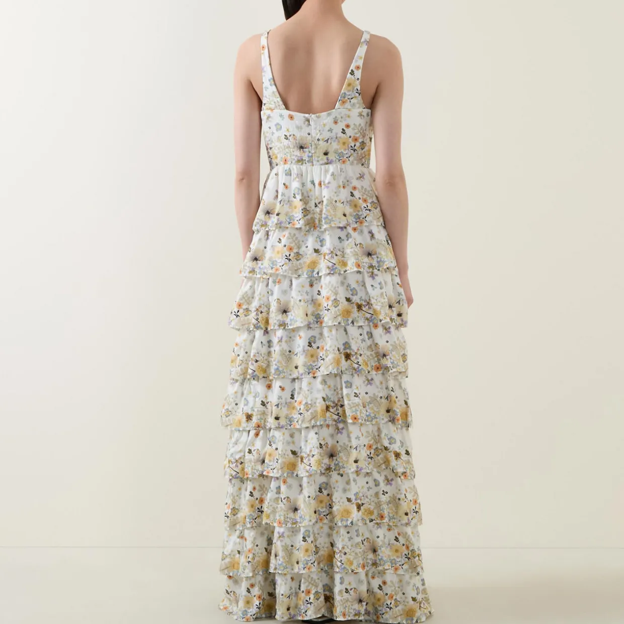 Fruma Silk Floral Tiered Dress