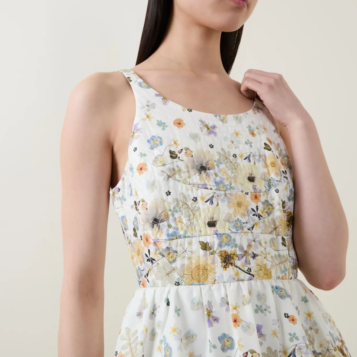 Fruma Silk Floral Tiered Dress