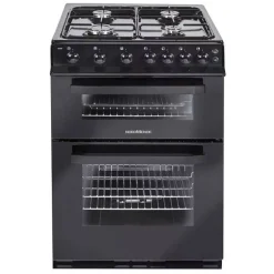 FS 60cm Twin Cavity Natural Gas Cooker Black