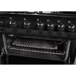 FS 60cm Twin Cavity Natural Gas Cooker Black