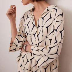 Geometric Print Resort Shirt