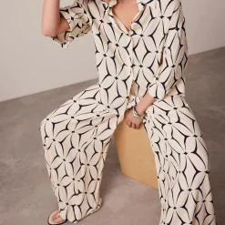 Geometric Print Resort Shirt