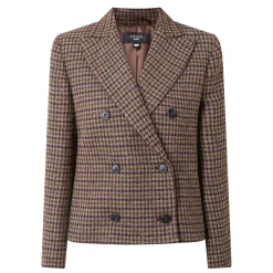 Gerusia Double-Breasted Check Blazer