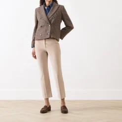Gerusia Double-Breasted Check Blazer