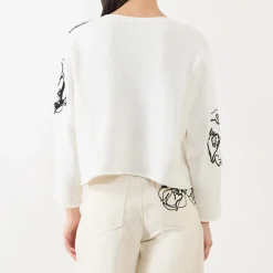 Ghiaia Flower Cropped Sweater
