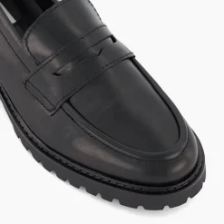Gild Cleated-Sole Penny-Trim Loafers