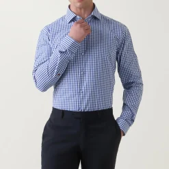 Gingham Check Single-Cuff Shirt