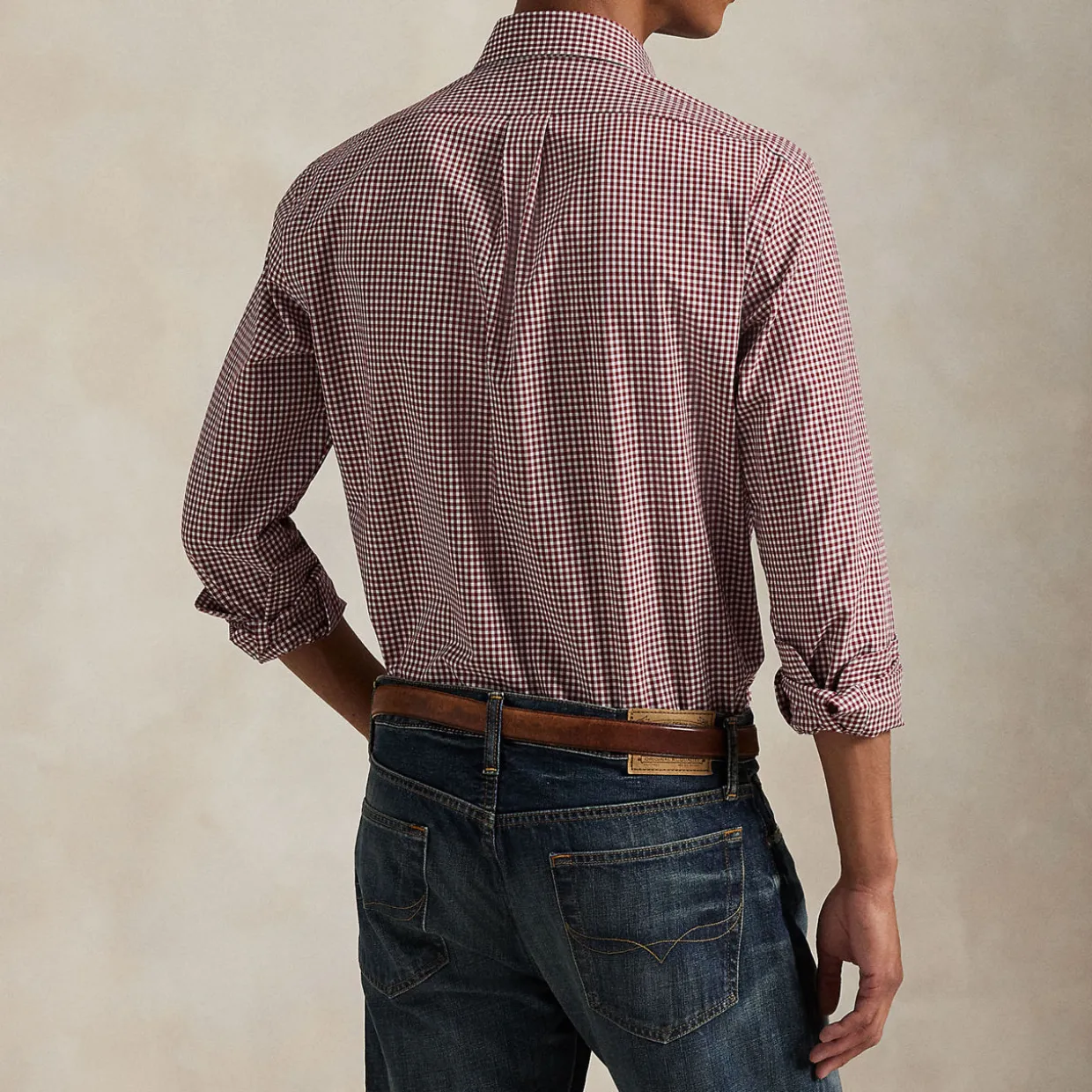 Gingham Check Stretch Shirt