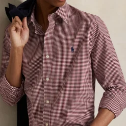 Gingham Check Stretch Shirt