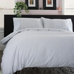 Gingham Duvet Set Grey/White