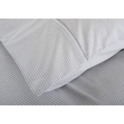 Gingham Duvet Set Grey/White