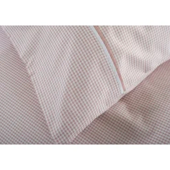 Gingham Duvet Set Rose/White