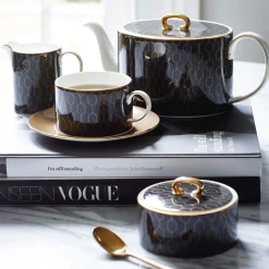 Gio Gold Teacup & Saucer Set