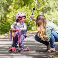 Girls Mini Micro 3in1 Deluxe Push Along Scooter